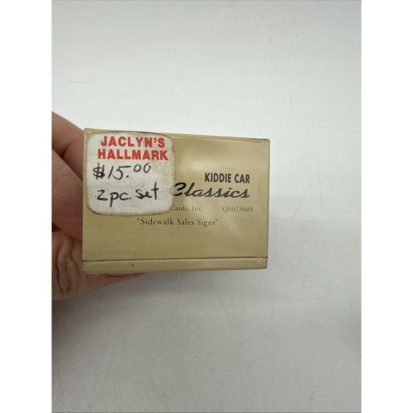 Hallmark Kiddie Car Corner Collection Sidewalk Sales Signs Original Box - Picture 12 of 14